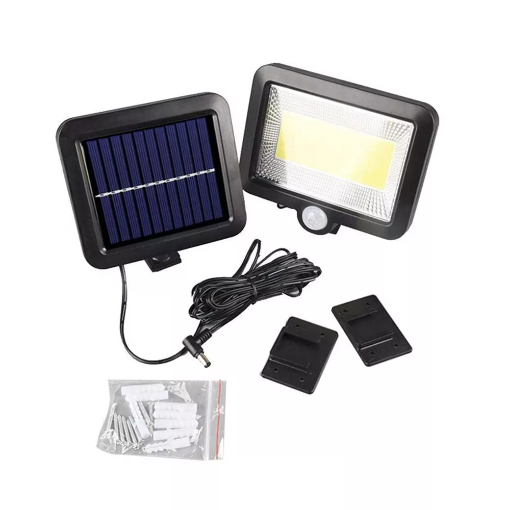 Kerti COB LED lámpa mozgásérzékelővel és napelemes panellel / 10 W 