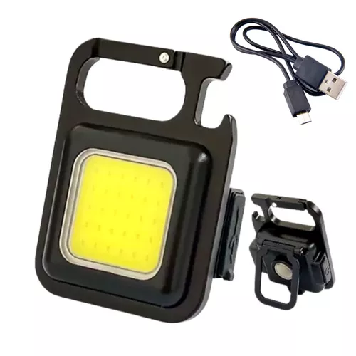 Univerzális hordozható mini COB LED zseblámpa, sörnyitó, kulcstartó, karabiner