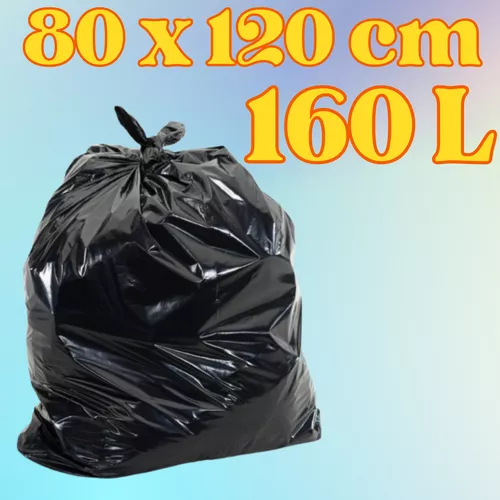 Extra erős szemeteszsák, hulladékgyűjtő zsák - 10 db - 160 L / 80 x 120 cm