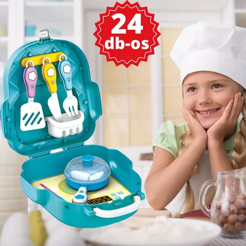 Játék konyhakészlet praktikus táskában, mini főzőszett