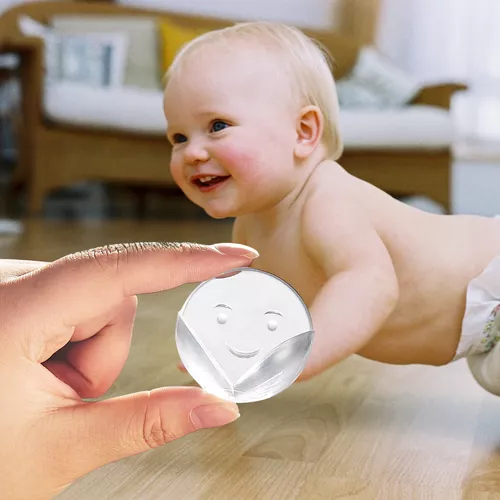 Vidám szilikon sarokvédő, gyerekzár, bababiztonság, 4db