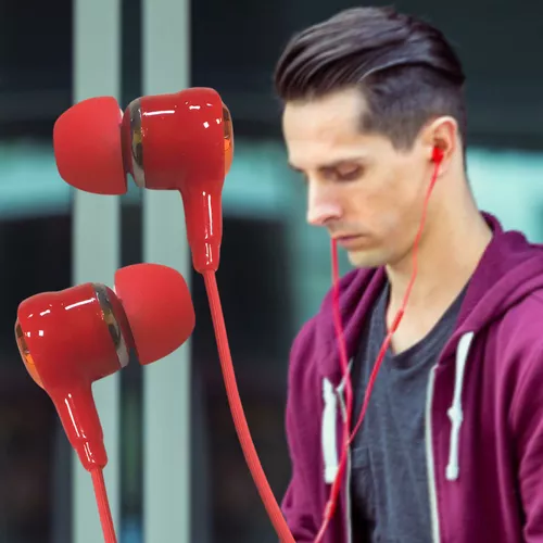 Univerzális headset, fülhallgató / piros
