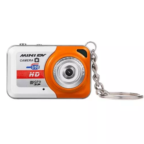 Mini digitális fényképezőgép, kémkulcstartó, HD kamera beépített mikrofonnal