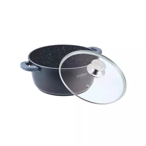 Prémium főzőedény - edzett üvegfedővel, szilikon fogantyúkkal - 32 cm átmérő