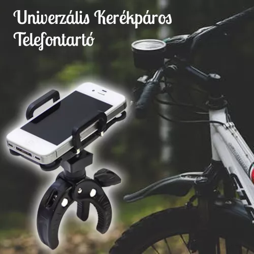 Univerzális kerékpáros telefontartó / Bármilyen telefonhoz!