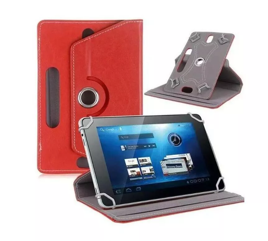 Univerzális tablet tok / forgatható tartó , 10 - piros