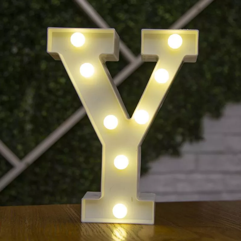 LED világító Y betű - 22cm elemes