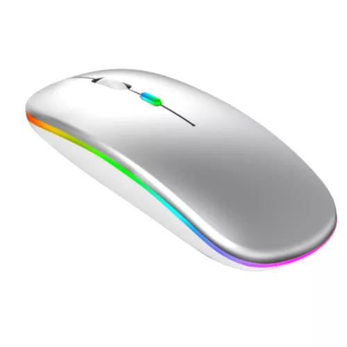 Slim vezetéknélküli egér RGB + tölthető + silent 2.4Ghz