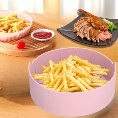 Air fryer szilikon sütőforma, kerek alakú szilikon sütőkosár forrólevegős sütőbe