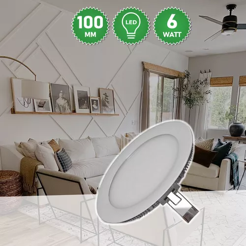 SMD kerek LED panel / 6W, 100mm átmérő - hidegfehér - beépíthető