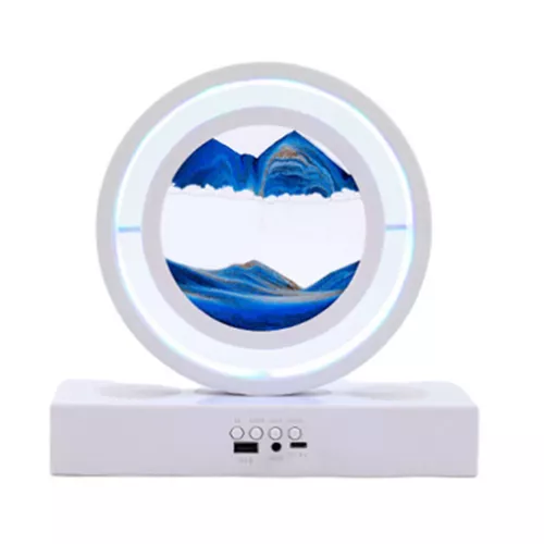 Dekoratív 3D homokóra RGB led világítással és Bluetooth hangszóróval