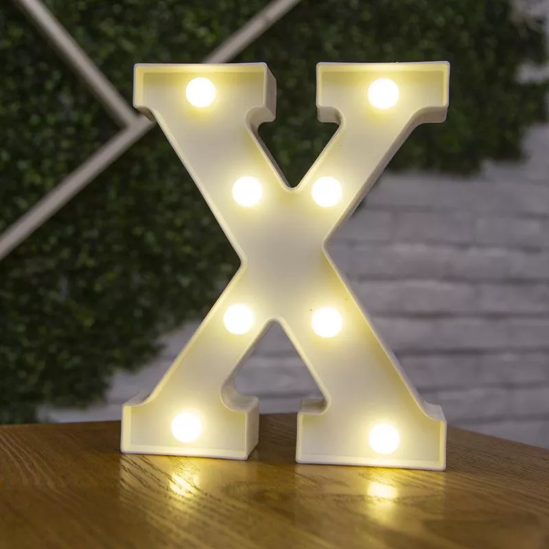 LED világító X betű - 22cm elemes