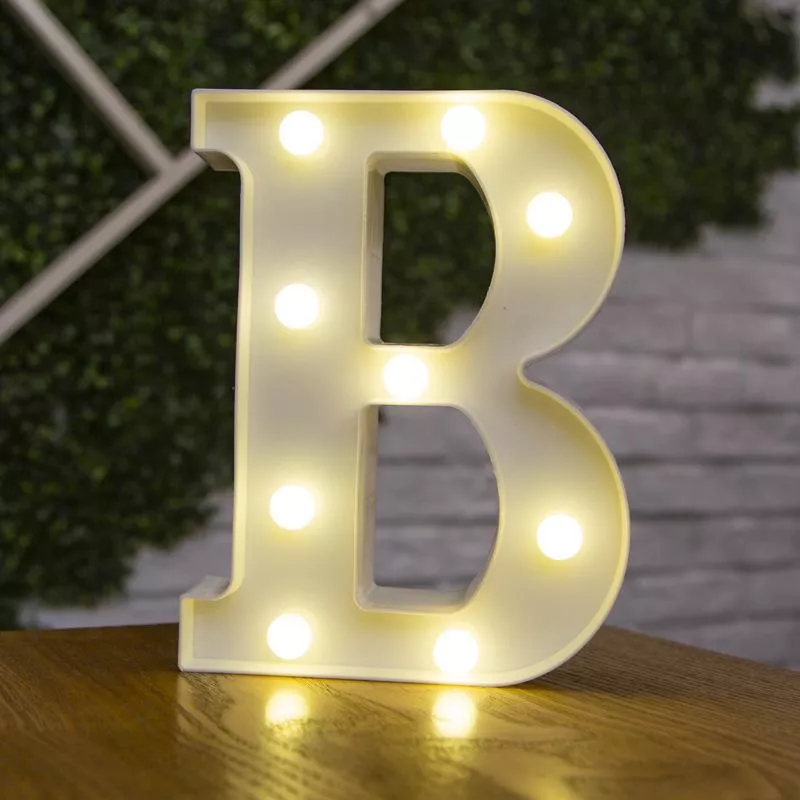 LED világító B betű - 22cm elemes