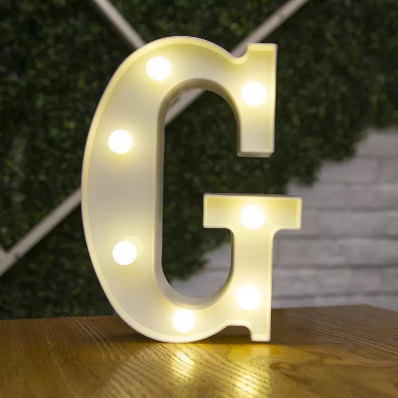 LED világító G betű - 22cm elemes