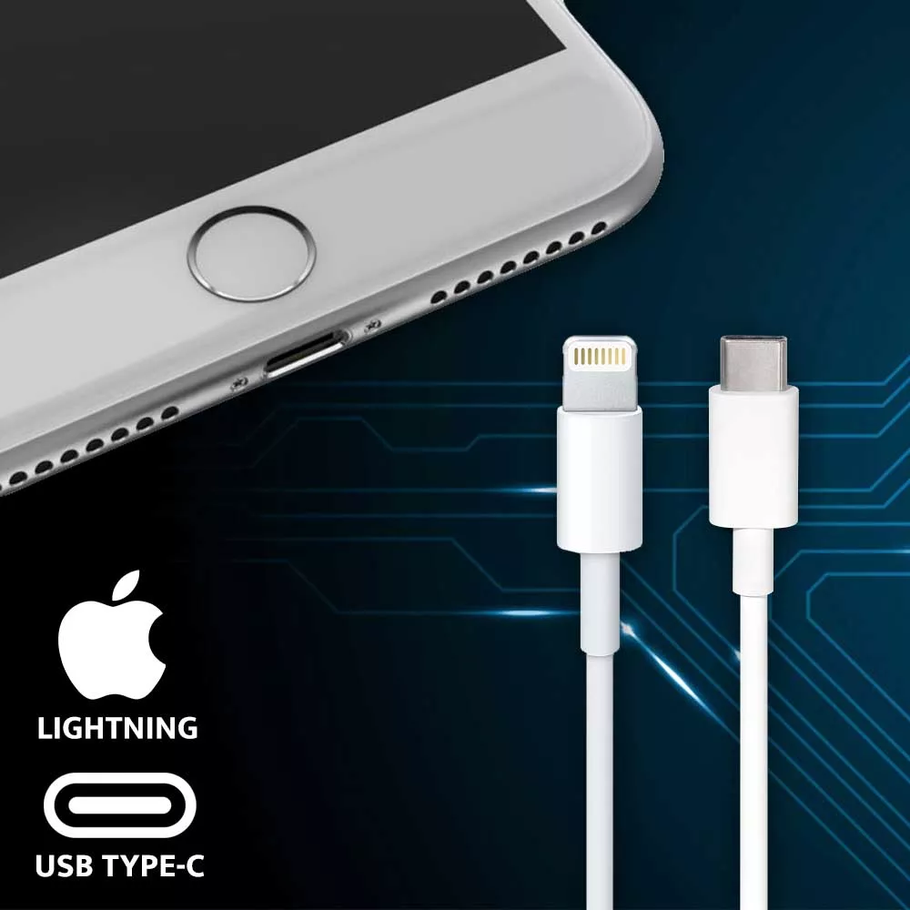 USB Type-C – lightning gyorstöltő- és adatkábel