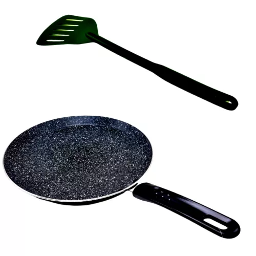 Gránit palacsintasütő 22cm + kiszedőlapát / premium pan / serpenyő