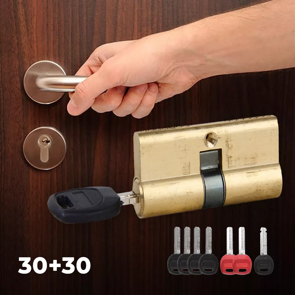 Biztonsági hengerzárbetét / 60 mm, 5+1 kulcsos – prémium minőség