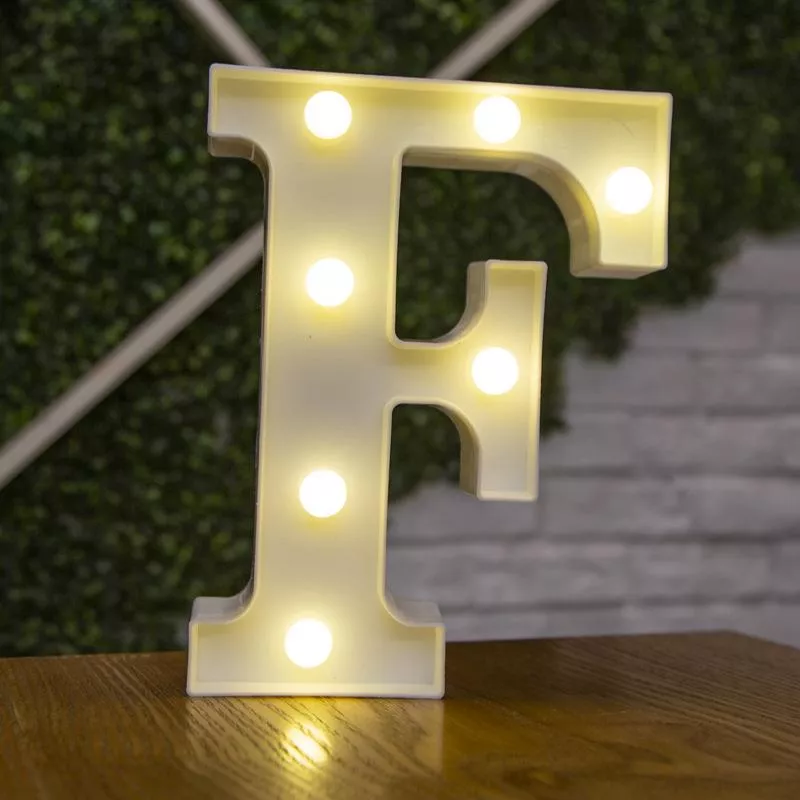 LED világító F betű - 22cm elemes