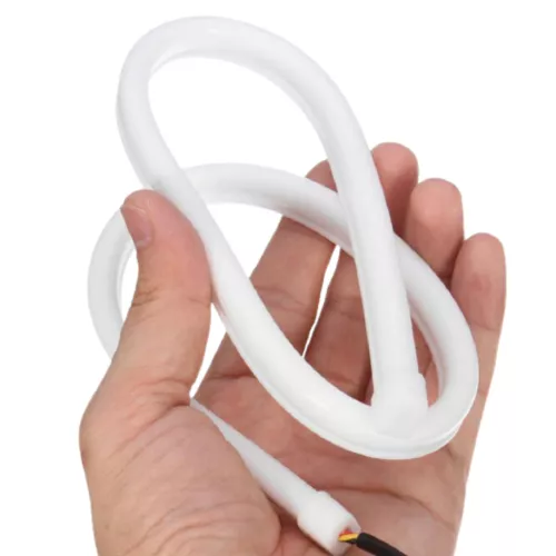 2x 45cm Ultra flexibilis univerzális autó led cső szalag jégfehér 12 volt