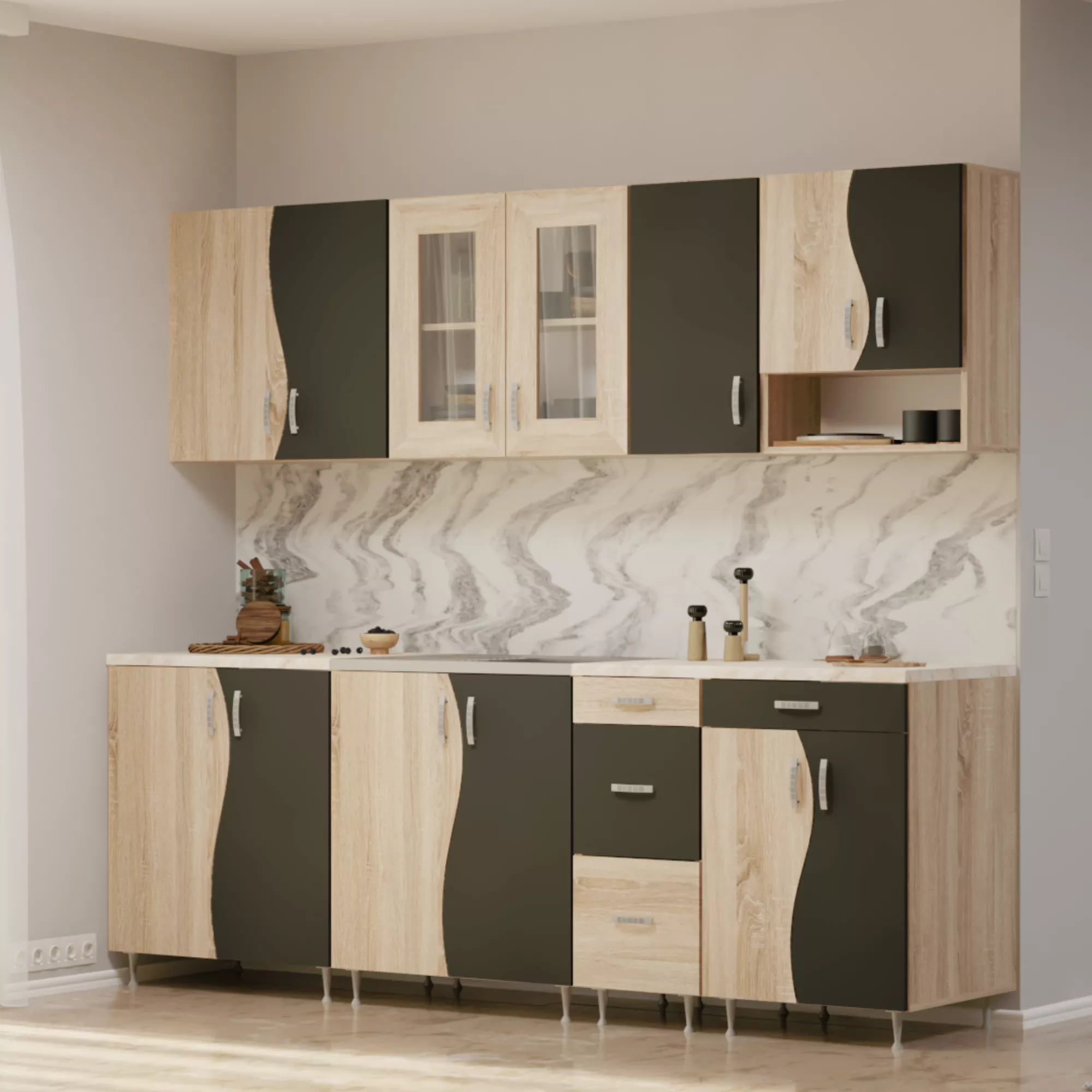 Luxor konyhabútor - Állítható láb | Mosogatótálca | Szifon | 260