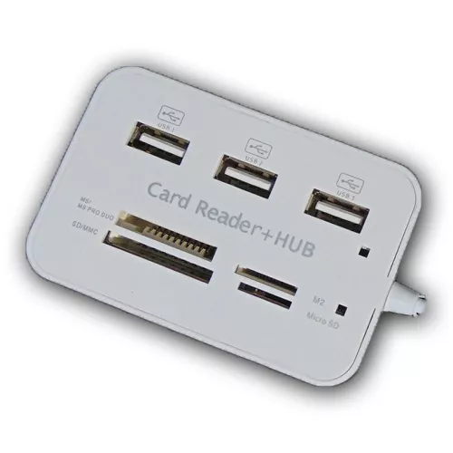 Memóriakártya olvasó + 3-as USB HUB
