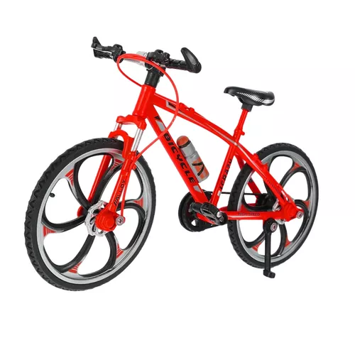 Fém mountain bike bicikli modell, 1:8 - piros
