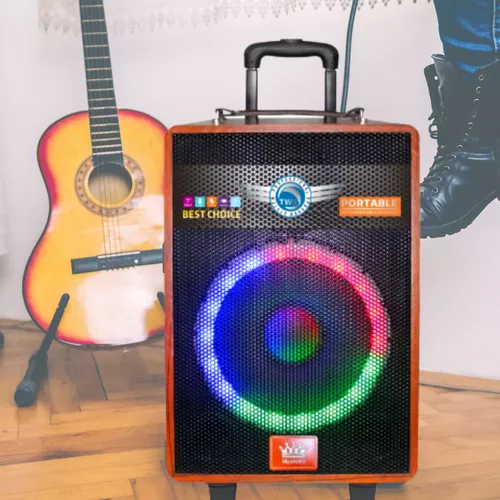 Hordozható XL bluetooth stereo karaoke hifi, erősítő, rádió, mp3, usb, sd + távirányít , beépített akku + 2db mikrofon