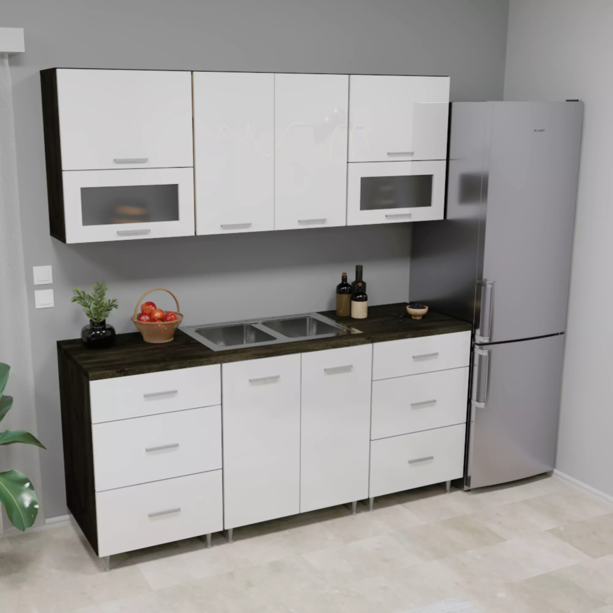 Gerda konyhabútor - Állítható láb | Mosogatótálca | Szifon | 200