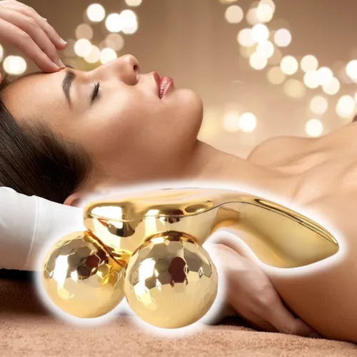 360 Roll Massager / görgős arc- és testmasszírozó - arany
