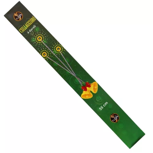 Csillagszóró készlet, 4 db-os 55 cm hosszú kézi csillagszóró szett