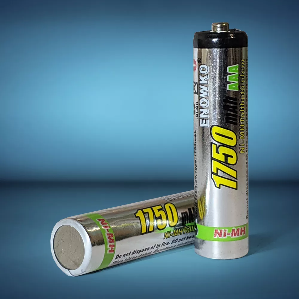 2 db AAA akkumulátor / tölthető elem, 1750 mAh (Ni-MH)