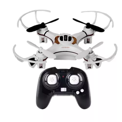 Mini drón led világítással + távirányító + légcsavarvédők, 360°-os forgásra képes Quadcopter 