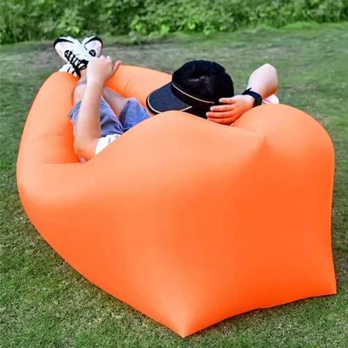 Lazy Chair - a pumpa nélkül felfújható matrac - narancssárga