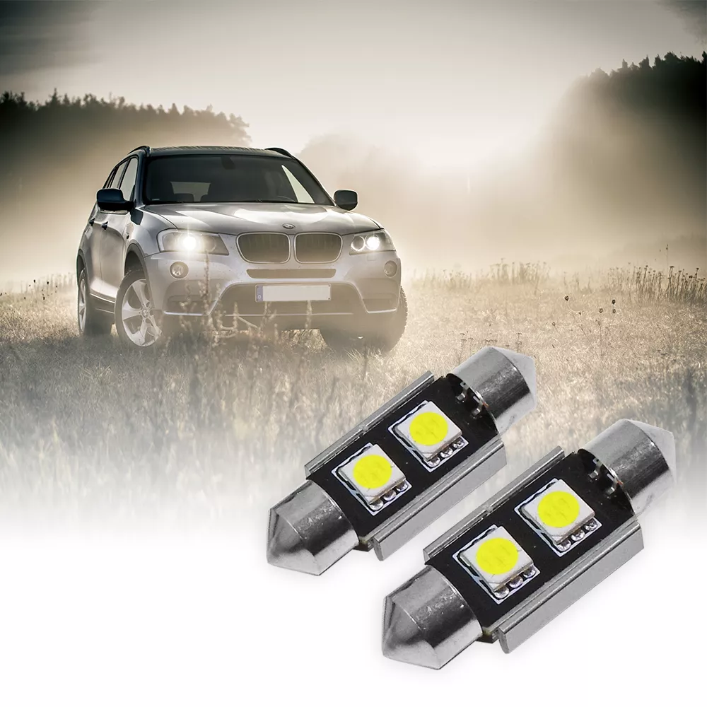 Canbus sofita jégfehér 2 SMD LED izzó / belső-külső világítás, 1 pár