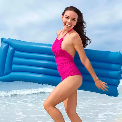Felfújható gumimatrac, nyugágy, napozó matrac, strandmatrac - kék