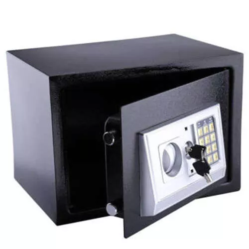 Möller Professional Safe Box - Elektronikus széf / számzár + kulcs - fekete