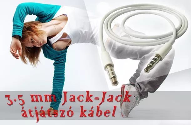  3.5 mm-es Jack audio átjátszó/összekötő kábel