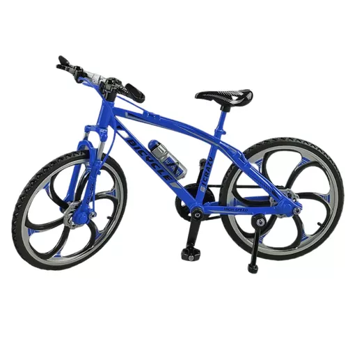 Fém mountain bike bicikli modell, 1:8 - kék