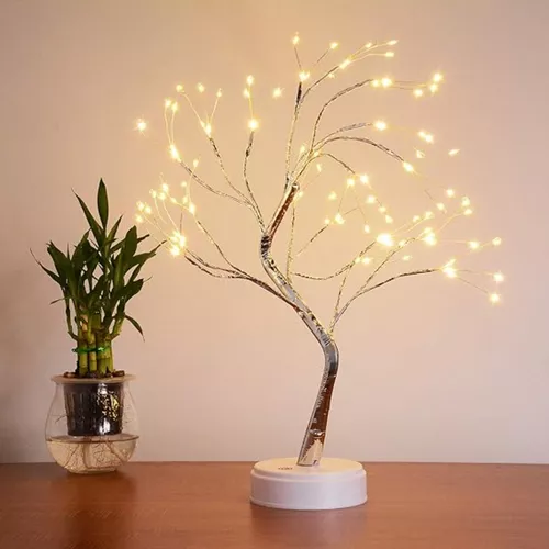 Asztali érintőgombos bonsai fa led lámpa állítható ágakkal - hidegfényű 