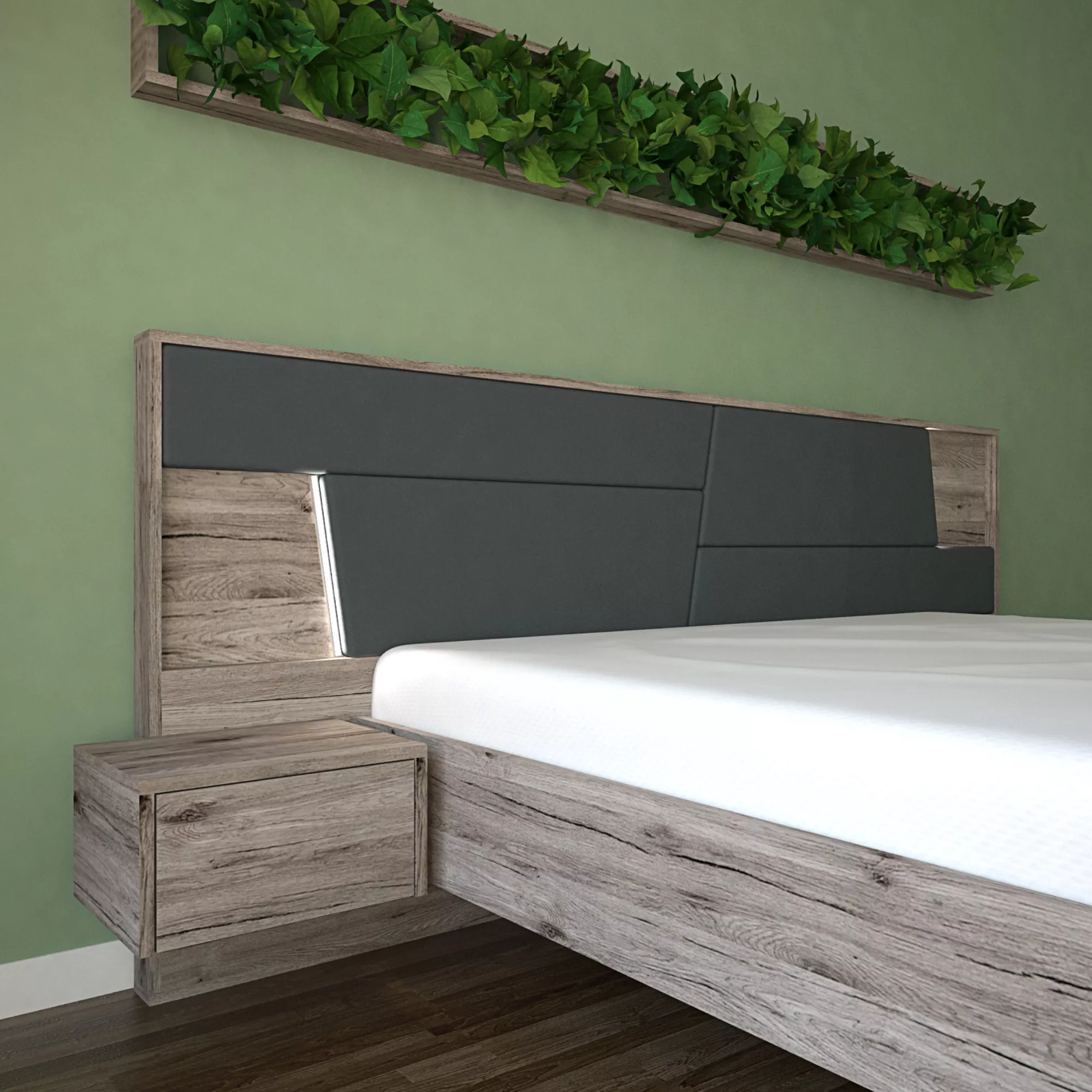 Stockholm ágyrácsos franciaágy - 160