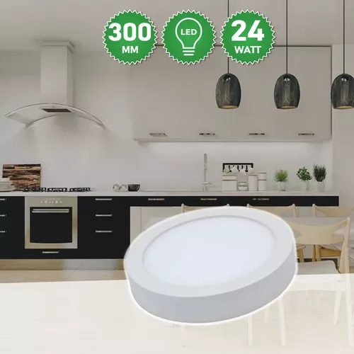 SMD kerek LED panel / 24W, 300mm átmérő - hidegfehér - külső szerelésű