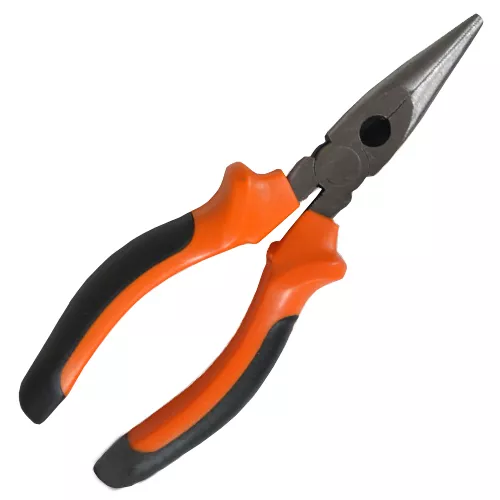  Fél-kerek csőrű laposfogó vágóéllel / 160 mm