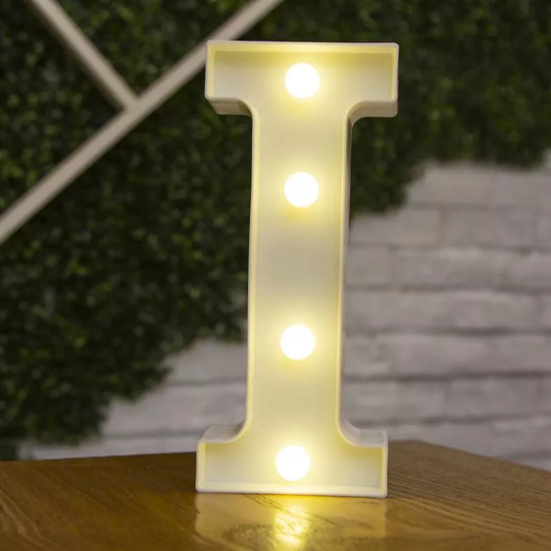 LED világító I betű - 22cm elemes