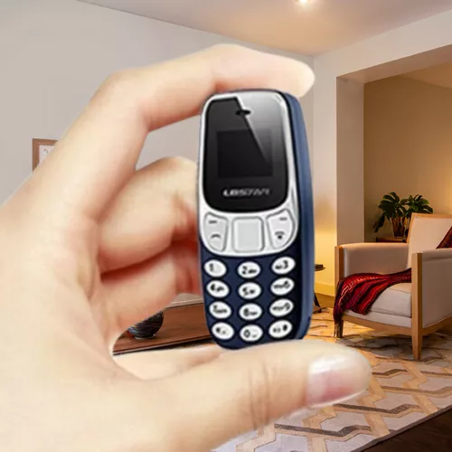 Ultramini mobiltelefon - 2 SIM kártyát kezel/sötétkék-fehér 