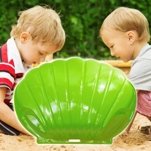 Kagyló alakú homokozó – zöld
