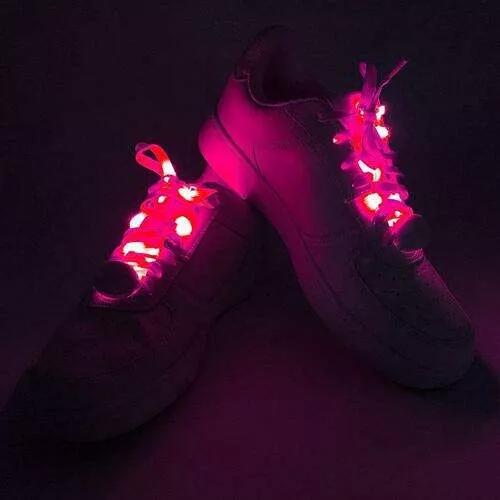 LeD cipőfűző párban - több színben/Pink