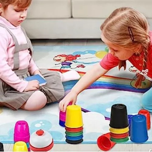 Gyorsásági, ügyességi pohár pakoló társasjáték - QUICK CUPS 