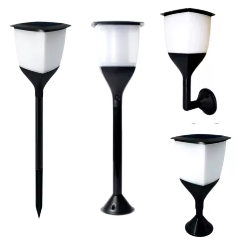 3in1 napelemes többfunkciós RGB LED kerti lámpa - leszúrható + felszerelhető alkonykapcsolóval