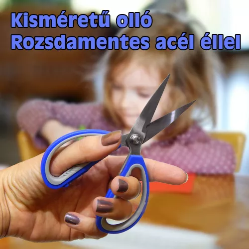 Kisméretű olló – rozsdamentes acél éllel / kék