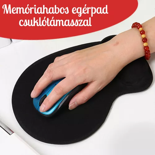 Memóriahabos egérpad csuklótámasszal